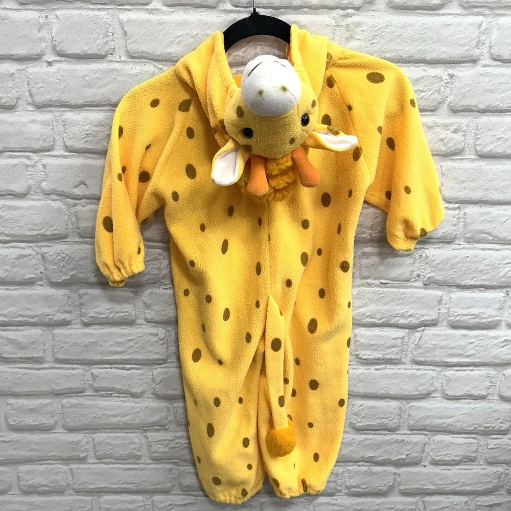 Kids‎ Giraffe Halloween Costume 3T-4T Halloween Fleece Bodysuit Warm Ships Fast